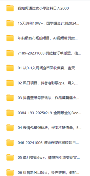 2025年159个网创项目合集
