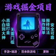 游戏掘金项目教程 项目搬砖玩法教程 2025版 零基础学 薅羊毛项目